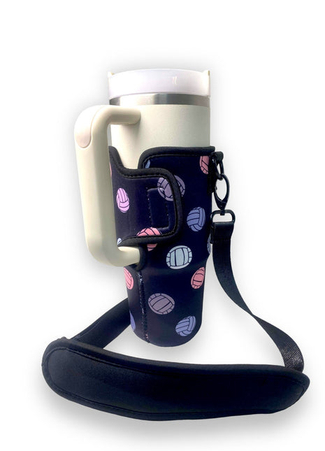 Volleyball 25-35oz Tumbler With Handle Sleeve - Drink Handlers