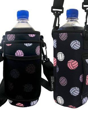 Volleyball 30-40oz Tumbler Handler™ With Carrying Strap - Drink Handlers
