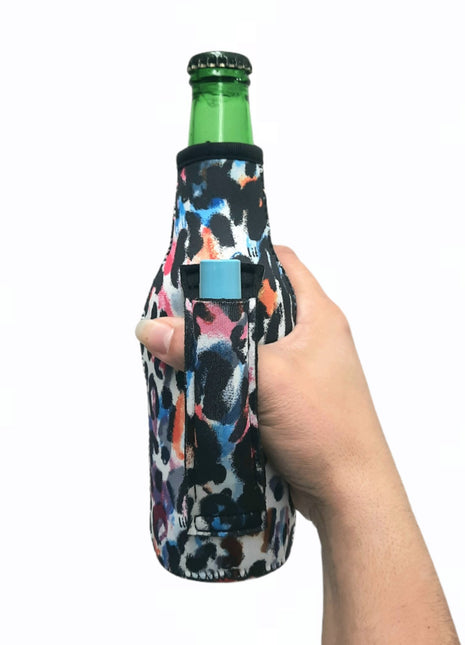Watercolor Leopard 12oz Bottleneck Handler™ - Drink Handlers