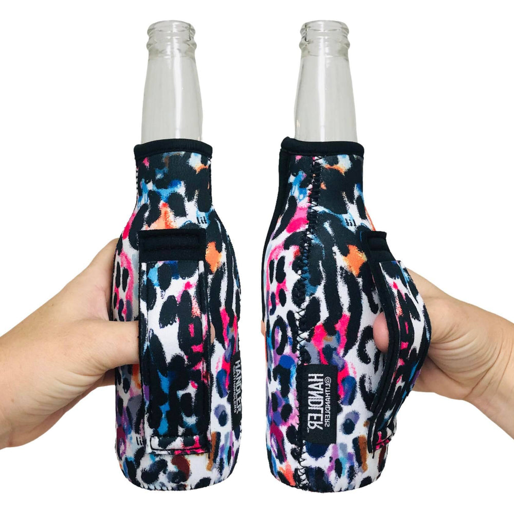 Watercolor Leopard 12oz Bottleneck Handler™ - Drink Handlers