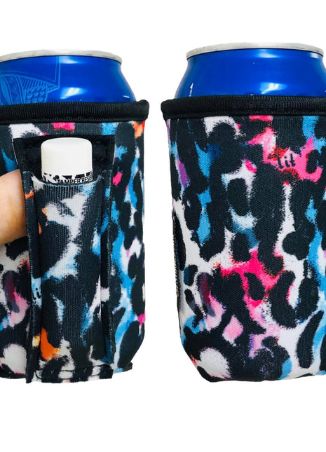 Watercolor Leopard 12oz Regular Can Handler™ - Drink Handlers