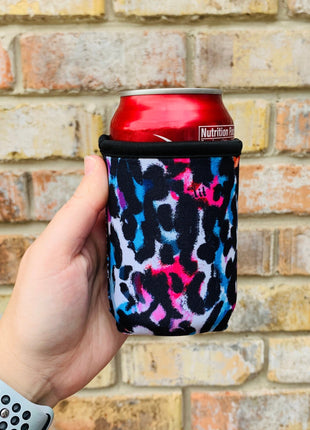 Watercolor Leopard 12oz Regular Can Sleeve - Drink Handlers