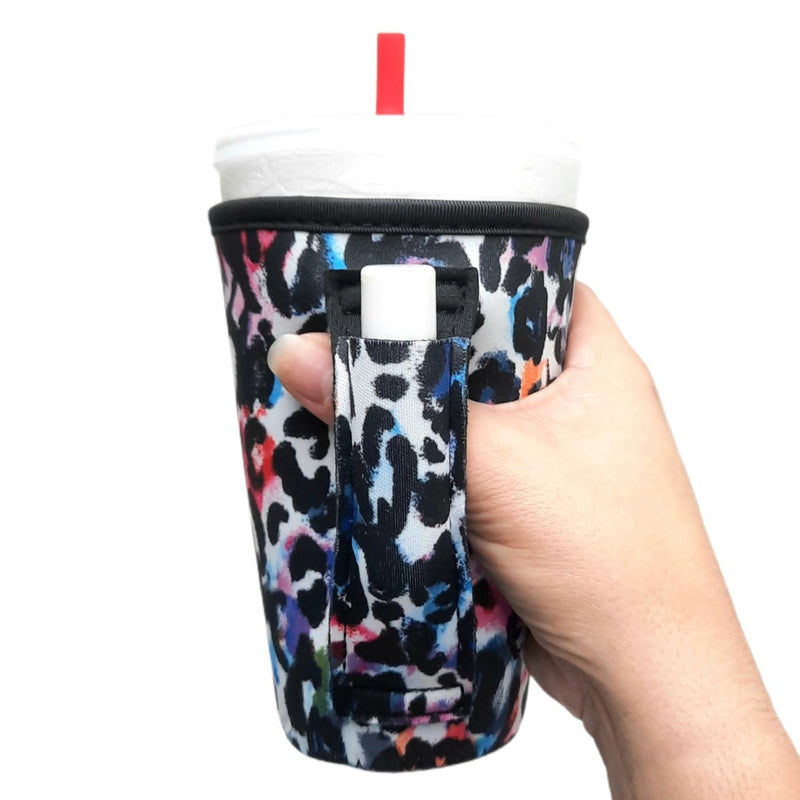 Watercolor Leopard 16oz Pint Glass / Tumbler / Tea / Grande Coffee / Medium Drinks Handler™ - Drink Handlers