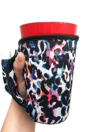 Watercolor Leopard 16oz Pint Glass / Tumbler / Tea / Grande Coffee / Medium Drinks Handler™ - Drink Handlers
