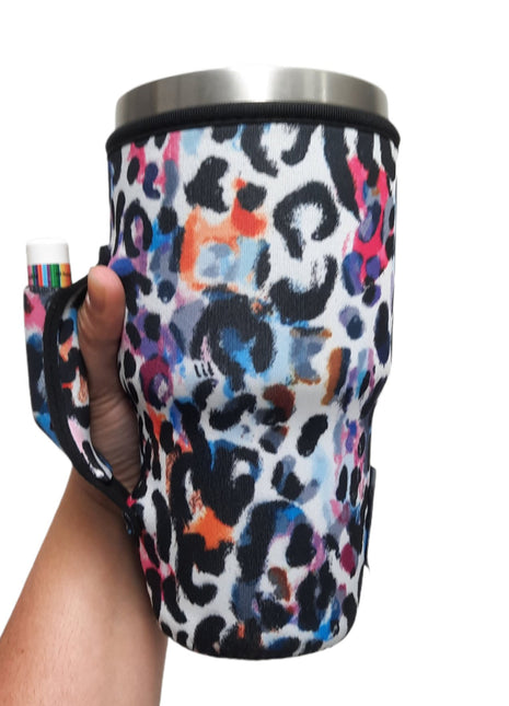 Watercolor Leopard 30oz Tumbler Handler™ - Drink Handlers