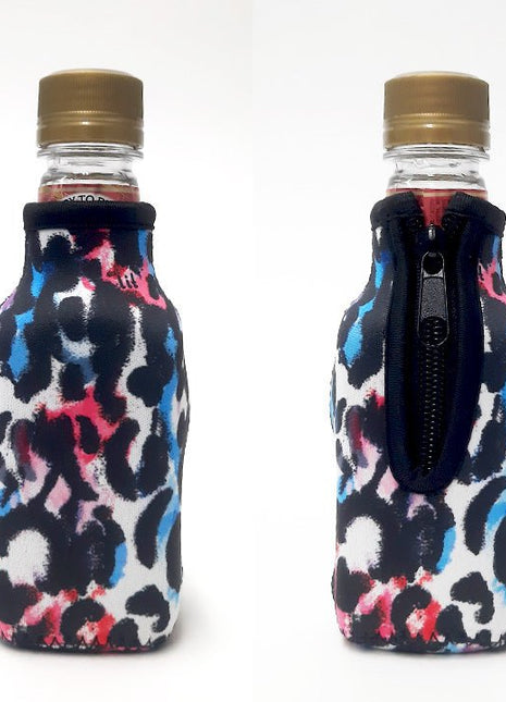 Watercolor Leopard 8oz Mini Bottleneck Sleeve- Limited Edition* - Drink Handlers