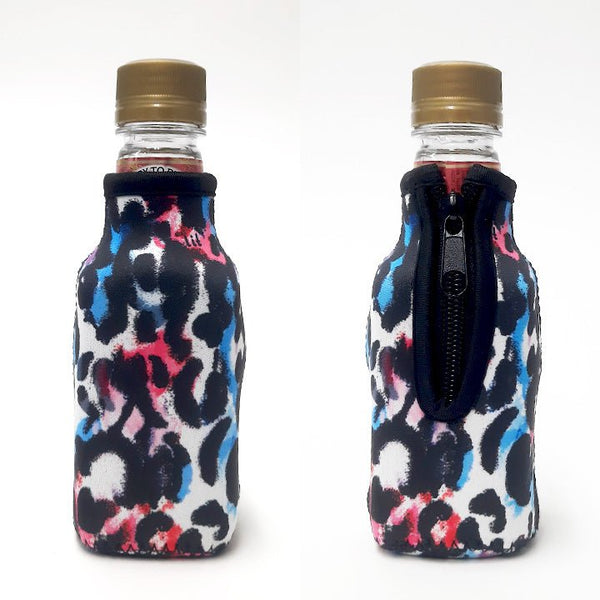 Watercolor Leopard 8oz Mini Bottleneck Sleeve- Limited Edition* - Drink Handlers