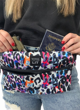 Watercolor Leopard Fanny Packin' Tote - Drink Handlers