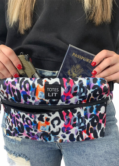 Watercolor Leopard Fanny Packin' Tote - Drink Handlers