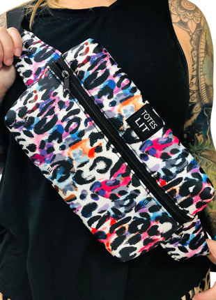 Watercolor Leopard Fanny Packin' Tote - Drink Handlers