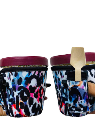 Watercolor Leopard Pint Size Ice Cream Handler™ - Drink Handlers
