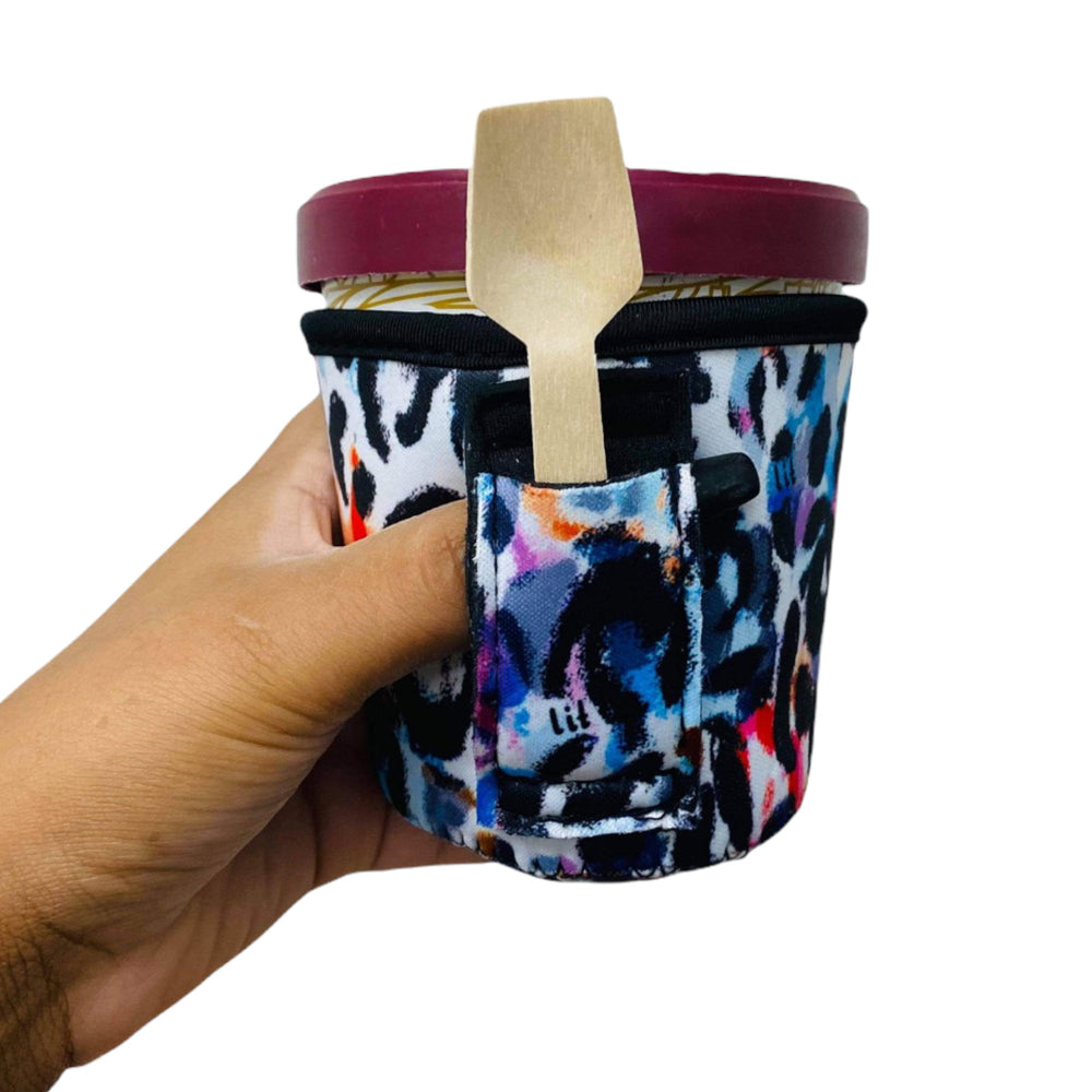 Watercolor Leopard Pint Size Ice Cream Handler™ - Drink Handlers