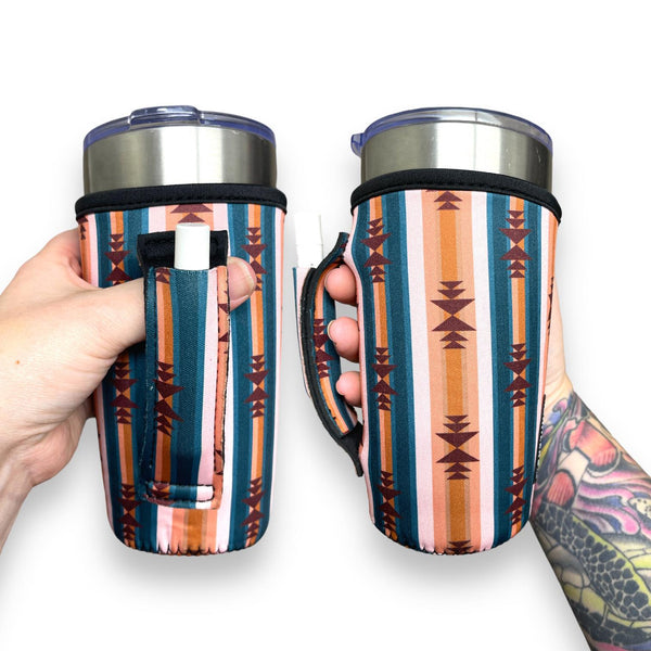 Western Aztec 20oz Large Coffee / Tea / Tumbler Handler™ - Drink Handlers