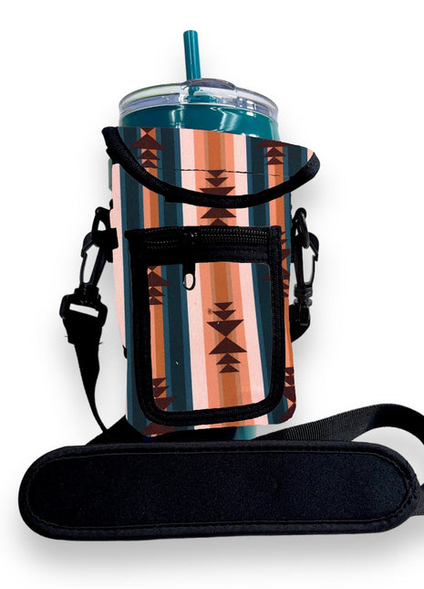 Western Aztec Wrap Around Drink Pocket - Drink Handlers