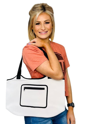 White Neoprene Tote - Drink Handlers