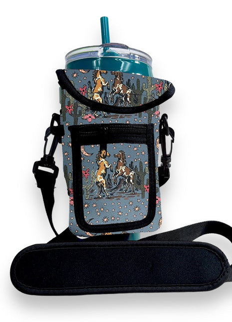 Wild Horses Wrap Around Drink Pocket - Drink Handlers