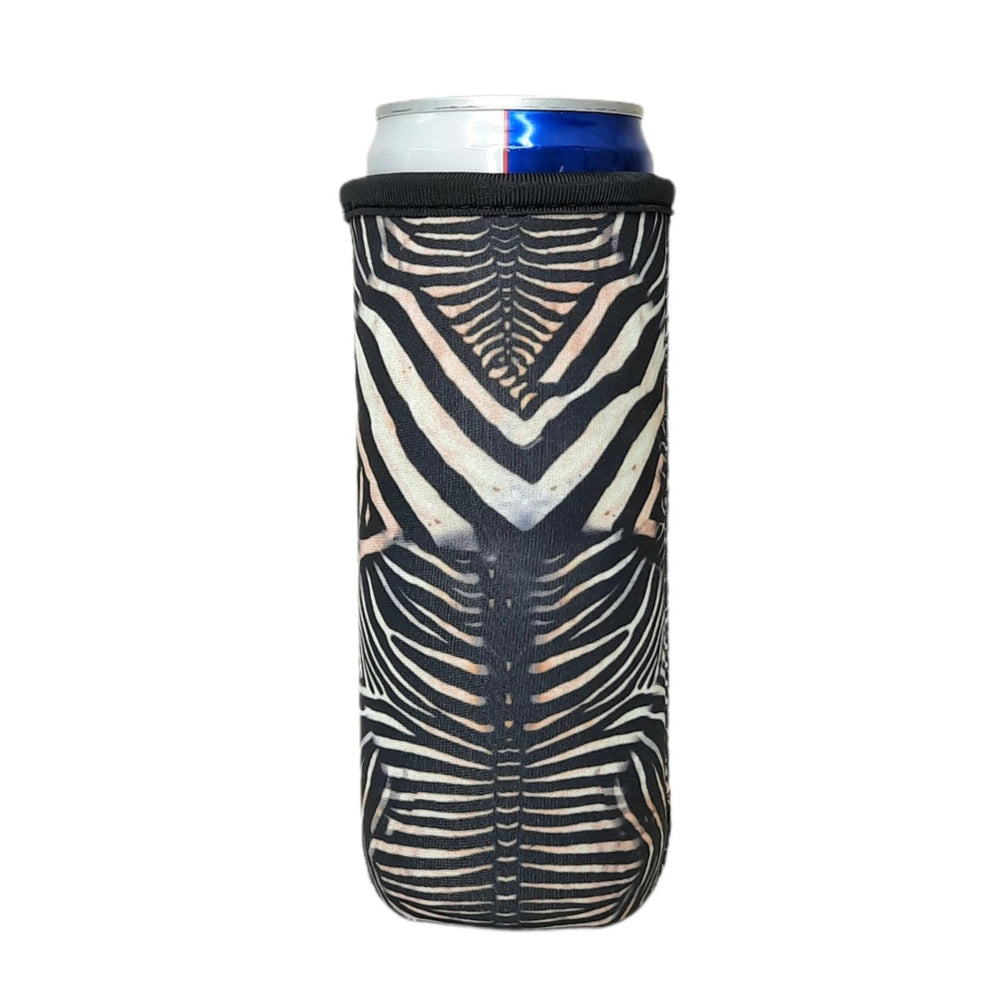 Zebra 12oz Slim Can Sleeve - Drink Handlers