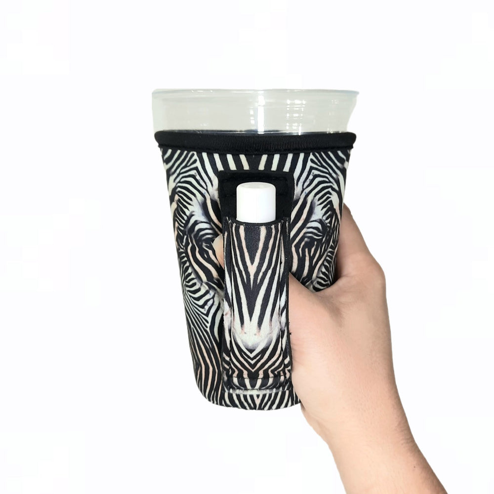 Zebra 16oz Pint Glass / Tumbler / Tea / Grande Coffee / Medium Drinks Handler™ - Drink Handlers