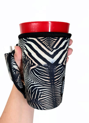 Zebra 16oz Pint Glass / Tumbler / Tea / Grande Coffee / Medium Drinks Handler™ - Drink Handlers