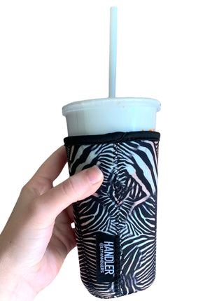 Zebra 16oz Pint Glass / Tumbler / Tea / Grande Coffee / Medium Drinks Handler™ - Drink Handlers