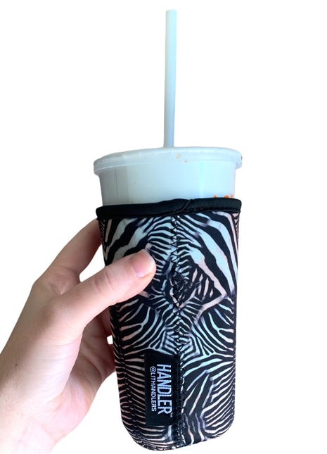 Zebra 16oz Pint Glass / Tumbler / Tea / Grande Coffee / Medium Drinks Handler™ - Drink Handlers
