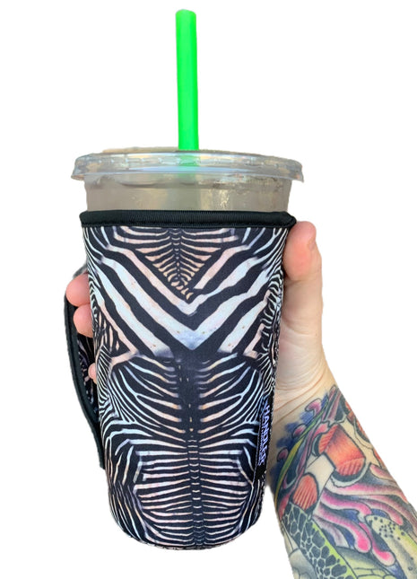 Zebra 20oz Large Coffee / Tea / Tumbler Handler™ - Drink Handlers