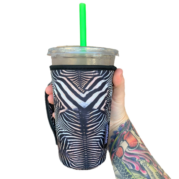 Zebra 20oz Large Coffee / Tea / Tumbler Handler™ - Drink Handlers