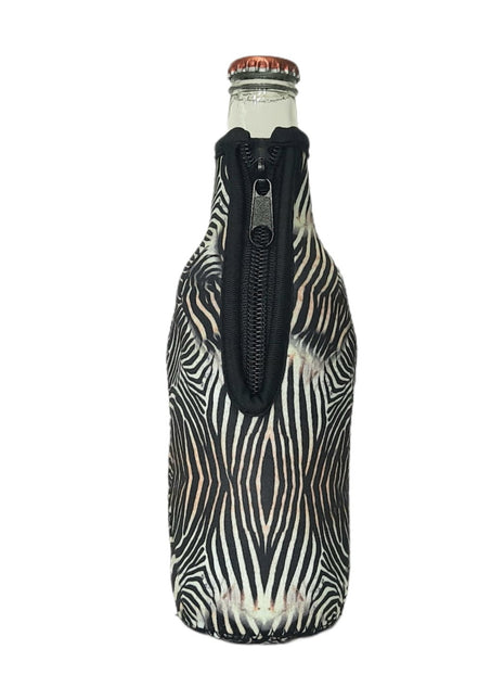 Zebra Bottleneck Sleeve - Drink Handlers